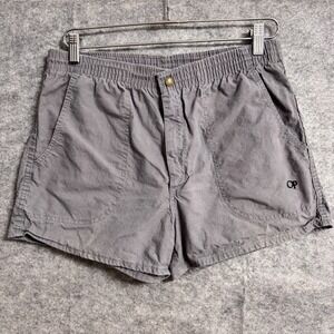 Vintage OP Longriders Shorts Mens Large Gray‎ Cotton Surf Beach